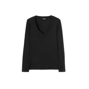 Dondup VNeck Long Sleeve TShirt Women black Shirts